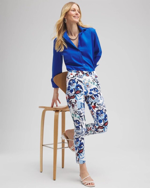 Brigitte Cool Floral Ankle Pants - image 2